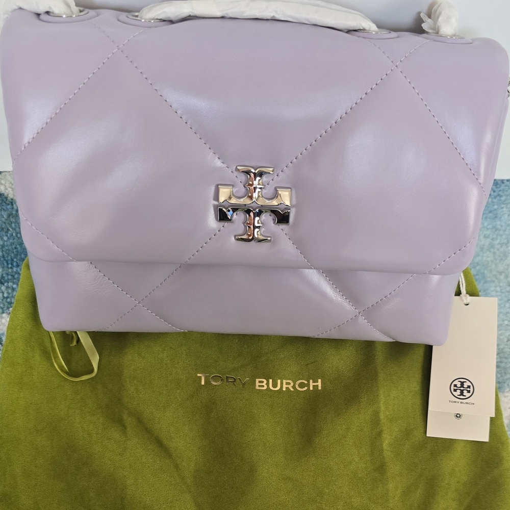 Tory Burch Light Purple Quilted Crossbody Bag - Picture 3 of 5